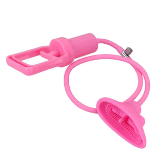 What you see is an image of Fancy Pink Clitoral Pump showing its combination of suction and vibration for a powerful experience.