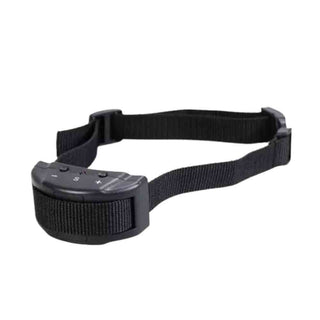 sleek black collar with adjustable nylon strap and smart module