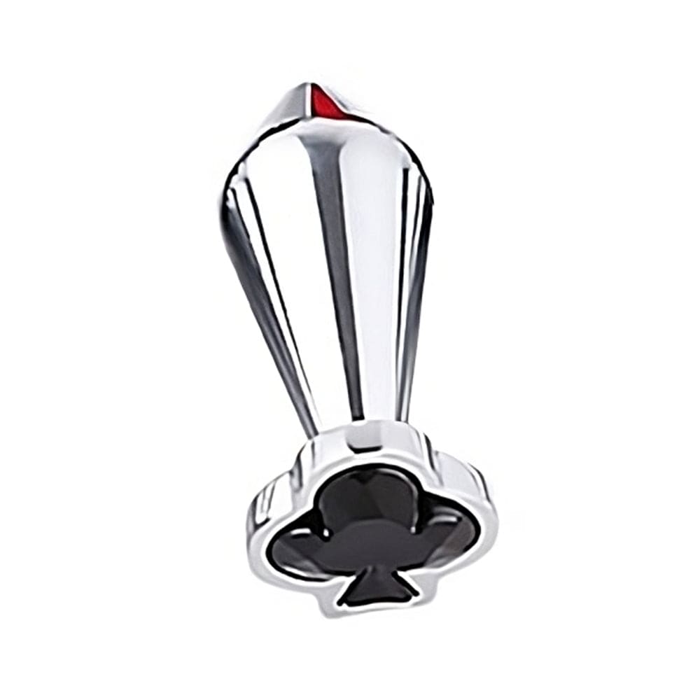An elegant image of Jeweled Steel Butt Plug Men Flared in silver with a red jewel base.