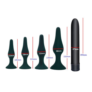 This is an image of Silicone Plug 4pcs Anal Training Kit providing a wave of unrelenting pleasure with tapered design.