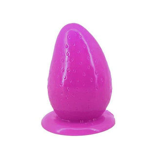 Purple Strawberry Anal Dildo With Suction Cup - Huge strawberry-shaped dildo with suction cup base made of medical silicone.