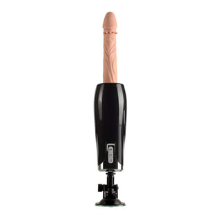 This is an image of Intelligent Heating Telescopic Sex Machine, featuring compact size, intelligent heating, and telescopic technology for a tailored and lifelike experience.