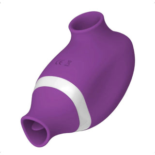 Displaying an image of Oral Stimulator Tongue for Women Deprived Clit Sucker Vibrator Nipple in vibrant purple color.
