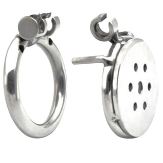 Flat Metal Male Inverted Chastity Cage