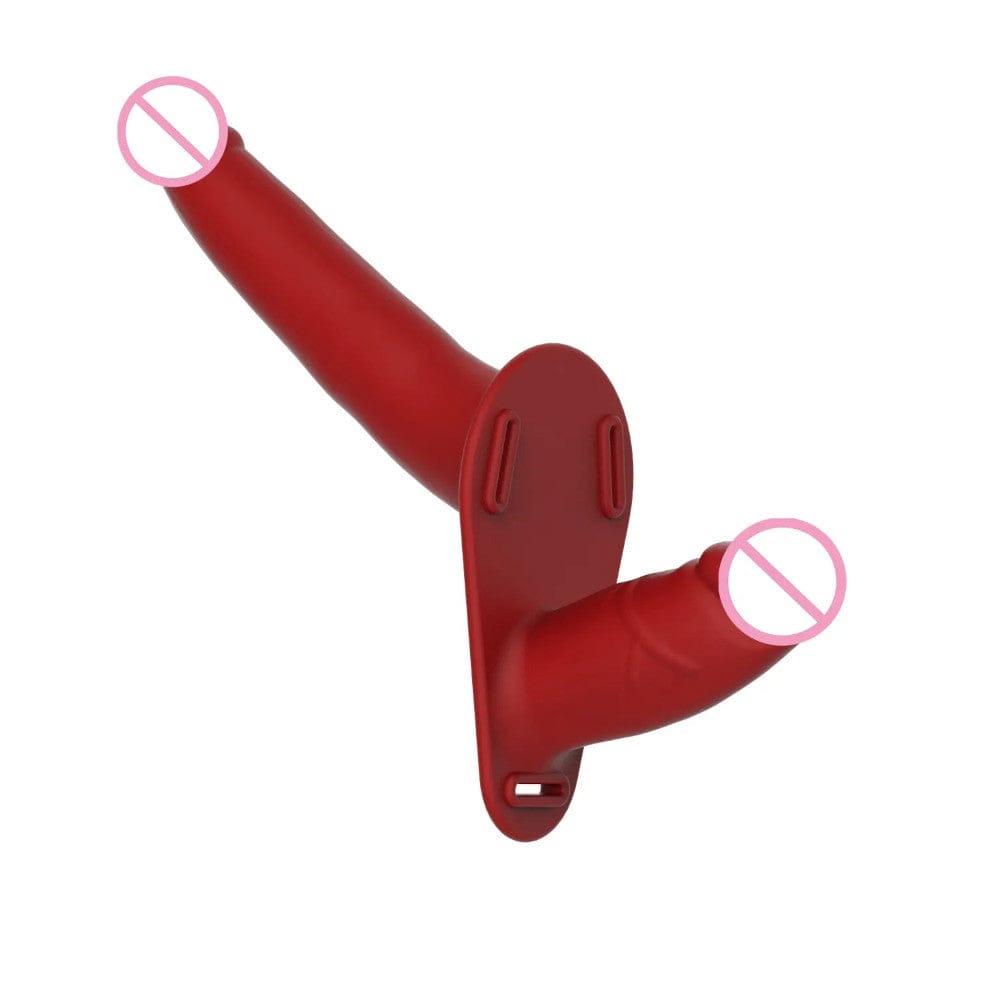 Passionate Red Double Ended Dildo And Harness Set