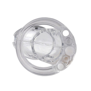 Presenting an image of the body-safe ABS plastic chastity device for comfort and safety during extended wear.