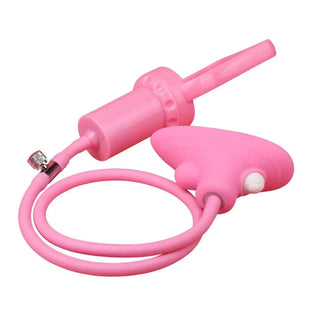 What you see is an image of Fancy Pink Clitoral Pump highlighting its unique features for intense sensations.