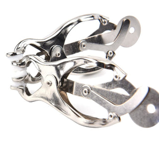 View the intricate design of butterfly clamps that enhance sensitivity for a unique experience.