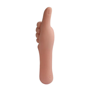 Thumbs Up Hand Vibrator in purple color crafted from high-quality silicone material