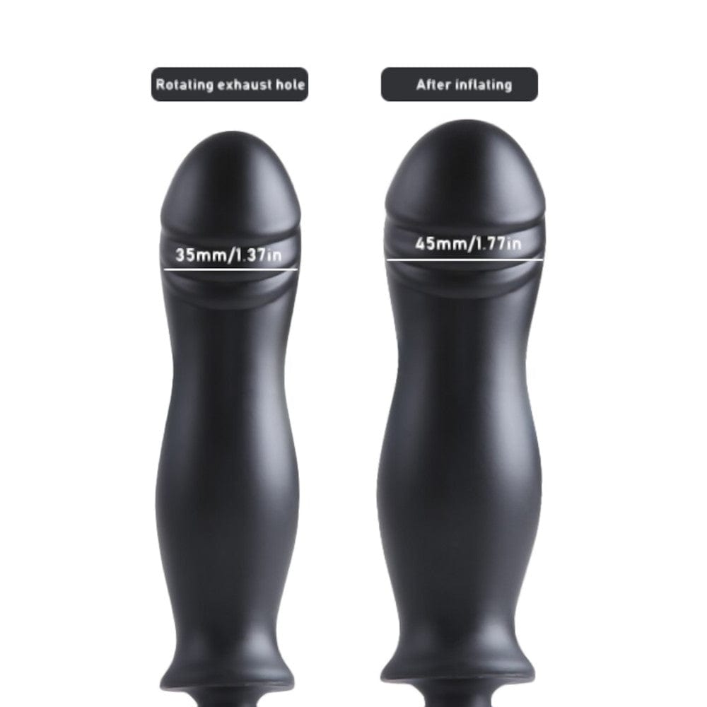 Curvy Cock Prostate Stimulating Inflatable Plug Men Silicone