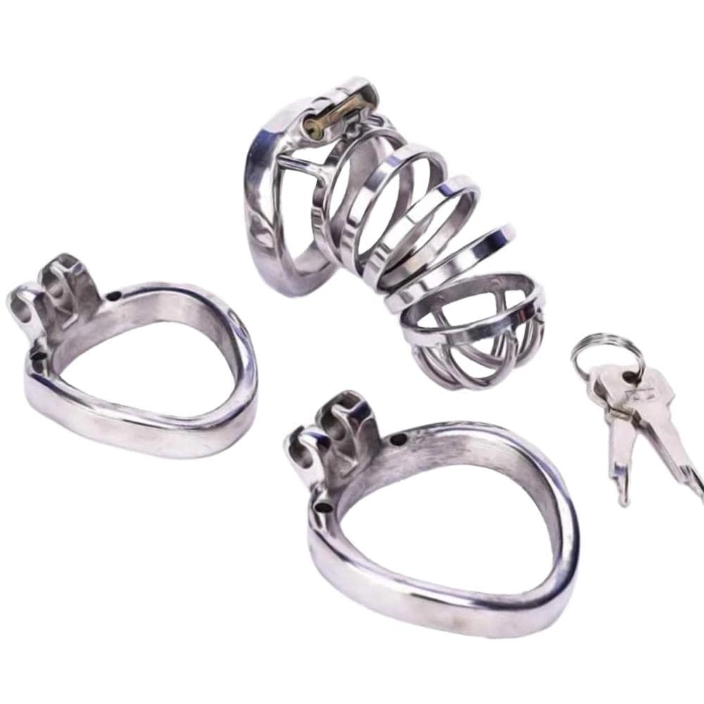 Cum Stopper Metal Chastity Cage