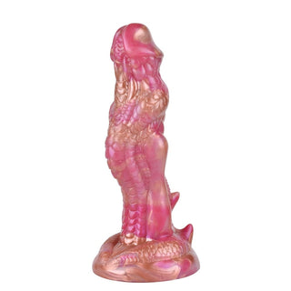 Red-Gold Huge 7" Silicone Horned Long Dragon Dildo - Lovegasm Red-Gold Huge 7" Silicone Horned Long Dragon Dildo - Lovegasm