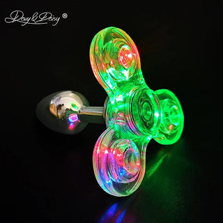 This is an image of Fidget Spinner Plug, a unique sex toy with a tapered design and durable material.