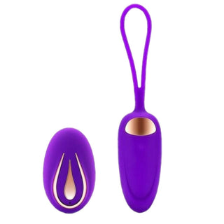 Pictured here is an image of Vagina Conditioning Remote Control Kegel Balls in playful purple color, crafted from premium-grade silicone for comfort and safety.