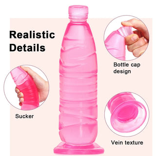 Water Bottle Plug Toy in unique mineral water bottle shape for amusing anal play.