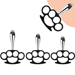 Check out an image of Metal Knuckle Plug - a unique toy combining the audacity of brass knuckles with the pleasure of a butt plug.