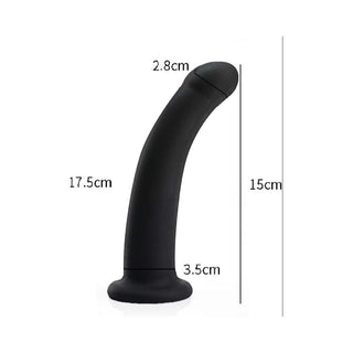 Smooth Beginner 5" Slim Black Mini Dildo With Suction Cup