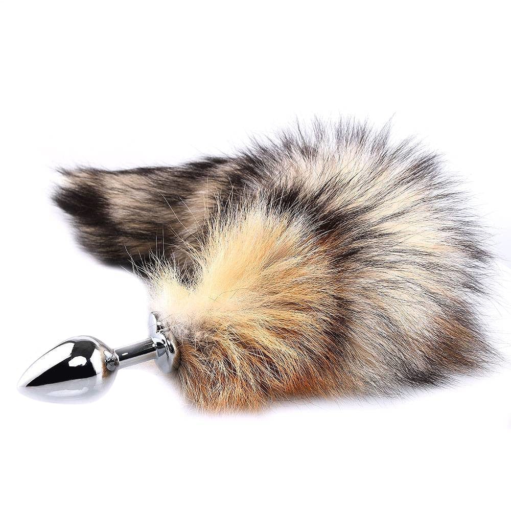 Check out an image of 17 Frisky Stainless Steel Fox Tail, a playful intimate toy with a fluffy, realistic tail swaying with every movement.