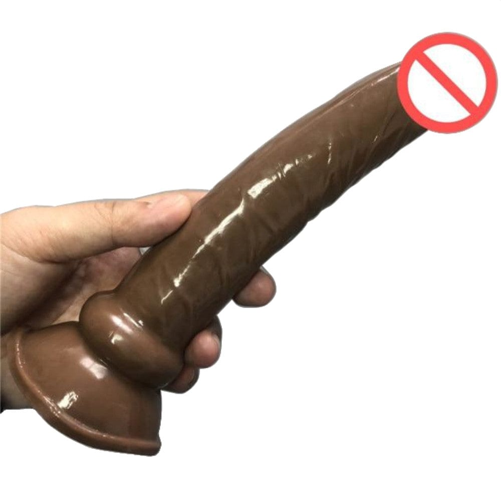 Displaying an image of the strong sucker feature on the Small but Terrible Strong Sucker Thin Dildo