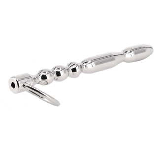 You are looking at an image of Hollow Urethral Dilator Stainless Steel Sound Male Sex Toy crafted from premium stainless steel, offering durability, exquisite sensory pleasure, and easy sterilization.