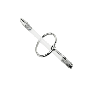 Presenting an image of the 0.24 urethral tube and 0.31 metallic tip of the hollow plug.