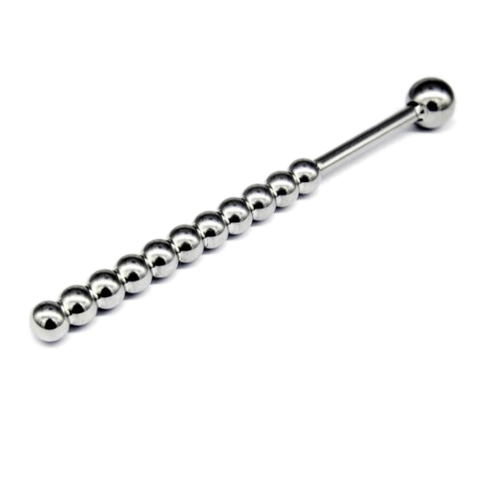 Beaded Sperm Stopper (Non-Vibrating) measuring 4.48 in total length and 0.31 in width for thrilling experiences.
