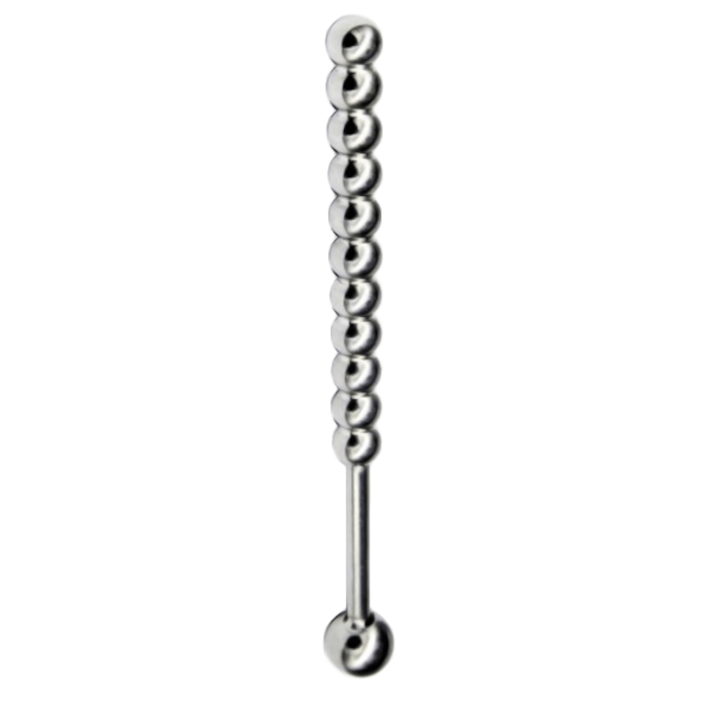 Beaded Sperm Stopper (Non-Vibrating) with an insertable length of 2.76 and a diameter of 0.31 for escalating pleasure.