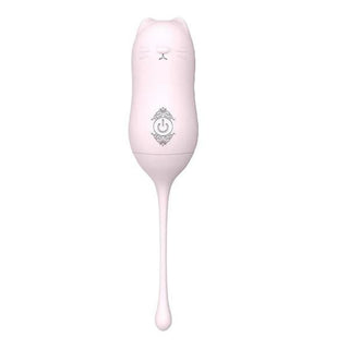 Presenting an image of Naughty Kitty Vibrating Kegel Balls 2pcs Set, featuring a cat-shaped vibrating ball and remote control.