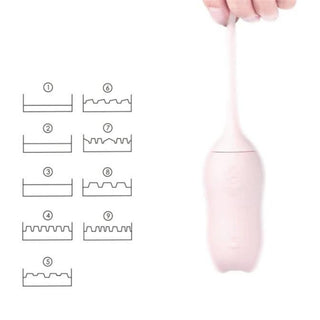 A detailed image of the ergonomic design of the cat-shaped vibrating ball from the Naughty Kitty Vibrating Kegel Balls 2pcs Set.