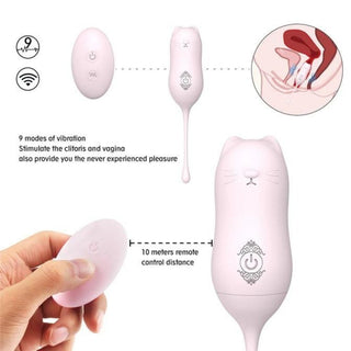 You are looking at an image of the remote control included in the Naughty Kitty Vibrating Kegel Balls 2pcs Set.