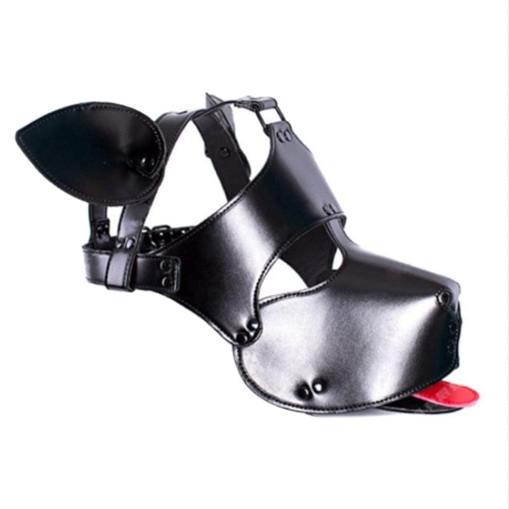 Surrender to mystery and desire with this Leather Pet Play Dog Mask for an intoxicating experience.
