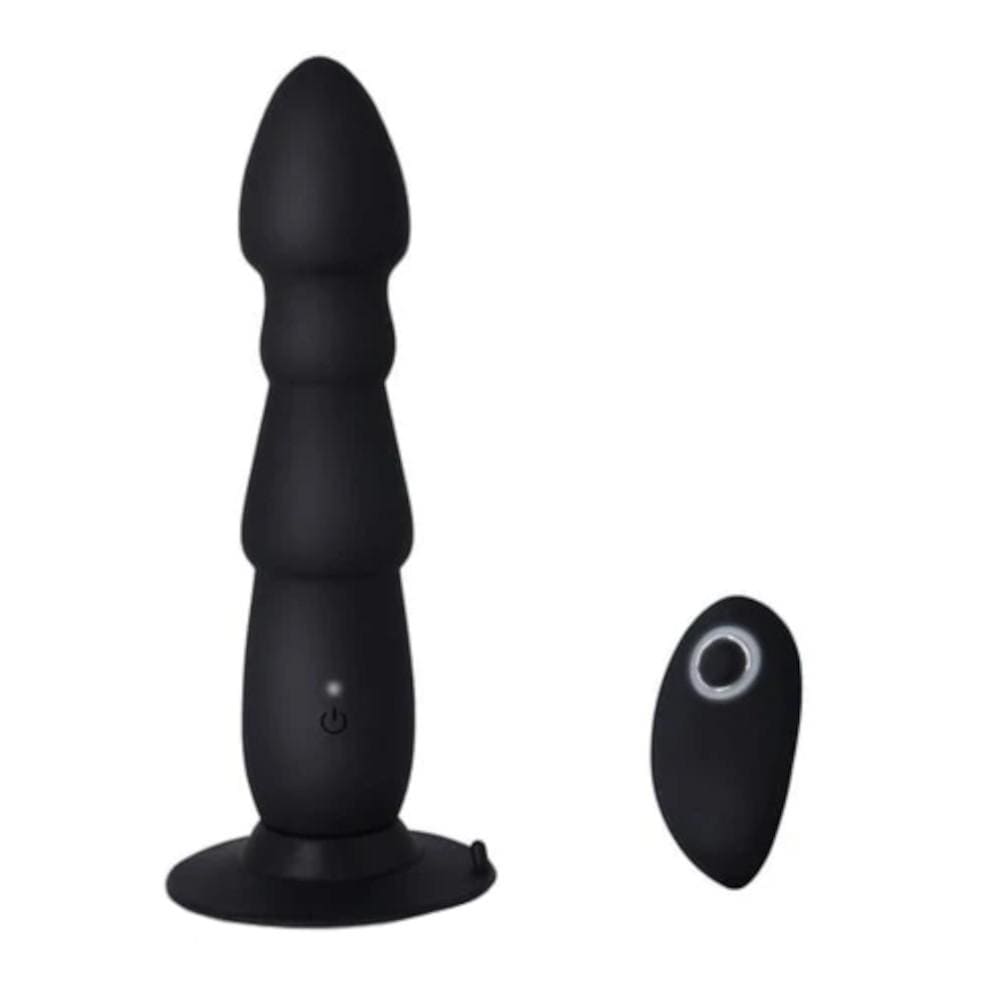 10-Speed Remote Controlled Vibrating Butt Plug 7.8 Inches Long