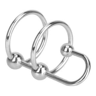 A unique creation with two rings for a solid erection and delicious tension.