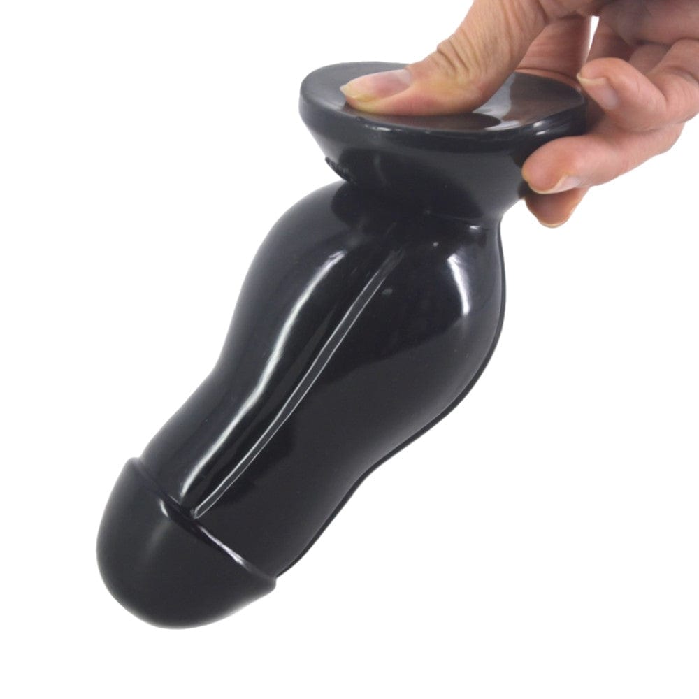 Hands-free play with the strong suction cup base of the Flesh Silicone Tricolor Plug