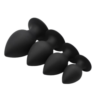 Take a look at an image of Black Chunky Silicone Butt Toy 2.95 to 4.92 inches long, offering sizes S, M, L, and XL for safe and pleasurable play.