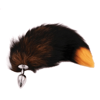 What you see is an image of Stylish Brown Cat Tail Plug 18 to 20 Inches Long, featuring a sleek stainless steel plug and playful brown cat tail.