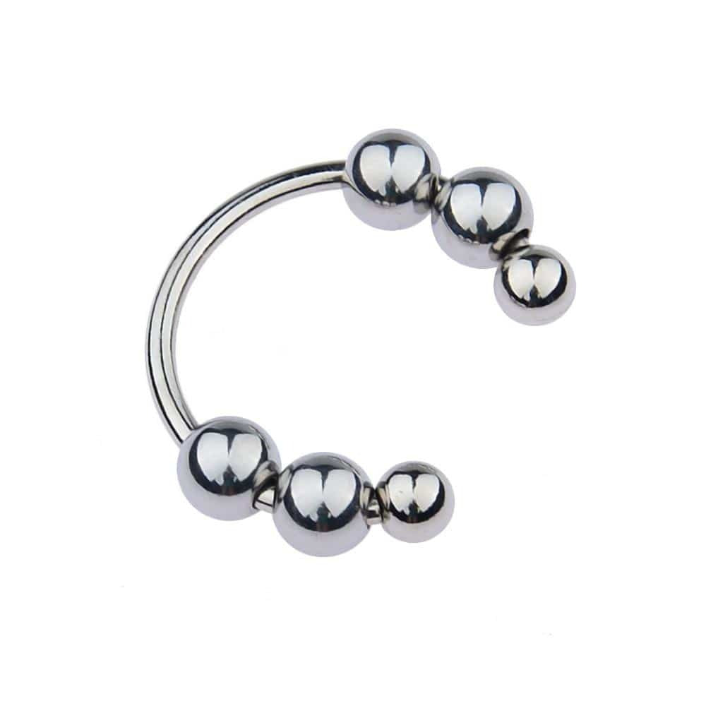 C-Shaped Beaded Stainless Glans Ring
