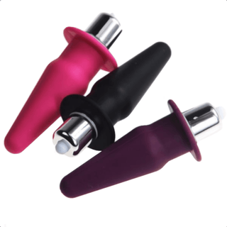Vibrating Silicone Jelly Butt Plug | Mini Cone-Shaped