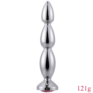 Beaded G-Spot Finder Jeweled Butt Plug 5.47 Inches Long