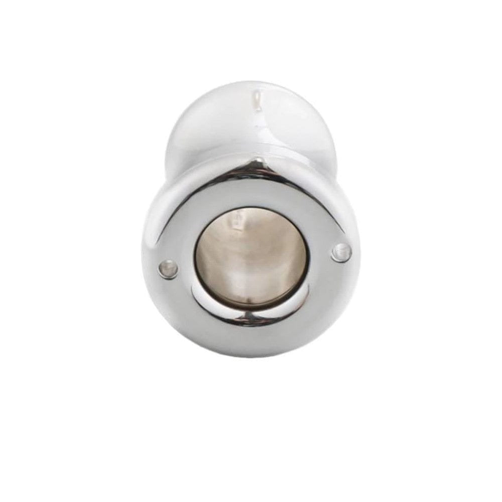 Pictured here is an image of a hollow plug made from rust-resistant aluminum alloy for durability and longevity.