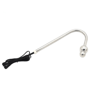 Double Beaded Electro Stimulation Anal Hook 7.48 Inches Long