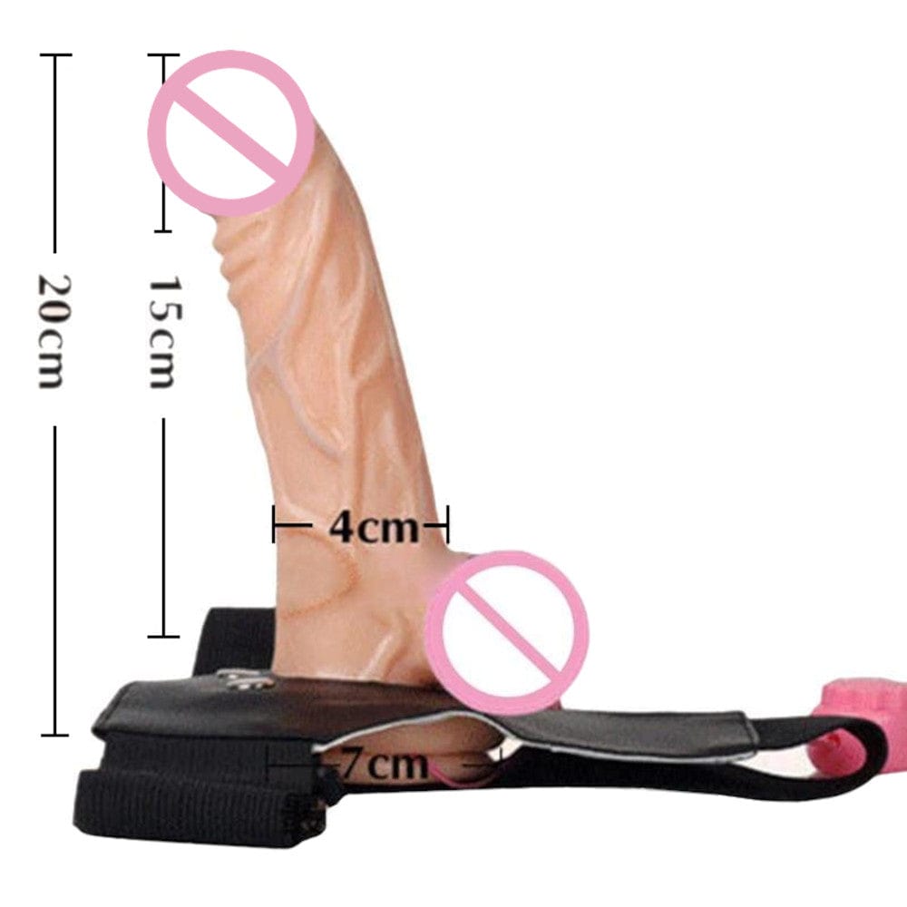 Pegging 7-Inch Hollow Vibrating Strap On