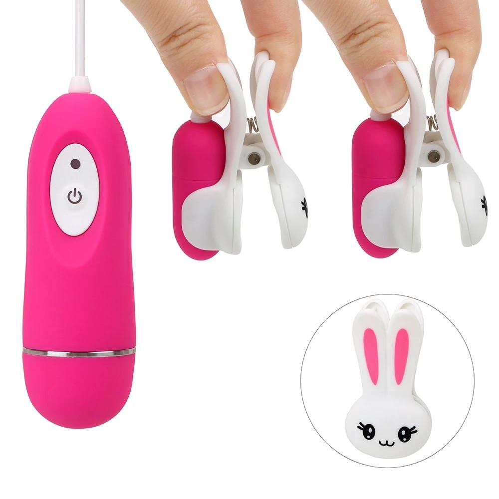 Cute Bunny Vibrating Clamps