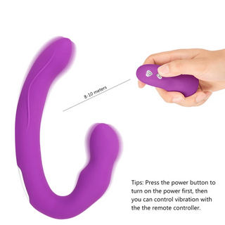 This is an image of a Strap On Remote Vibrator offering a range of sensations with ten vibration modes.