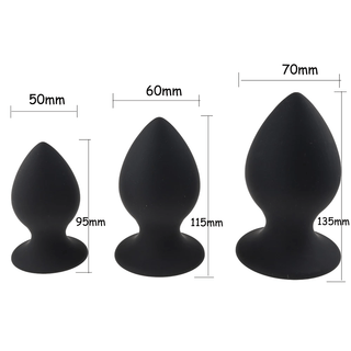 Humongous Silicone Butt Plug 3.74 to 5.31 Inches Long