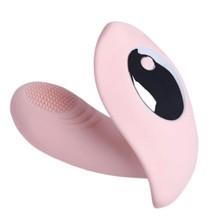 This is an image of dual vibrator wearable sex toy for G-spot and clitoral stimulation.