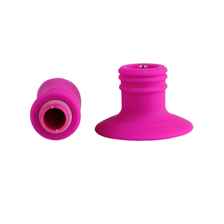 Ribbed Silicone Suction Cup Plug 4.72 Inches Long