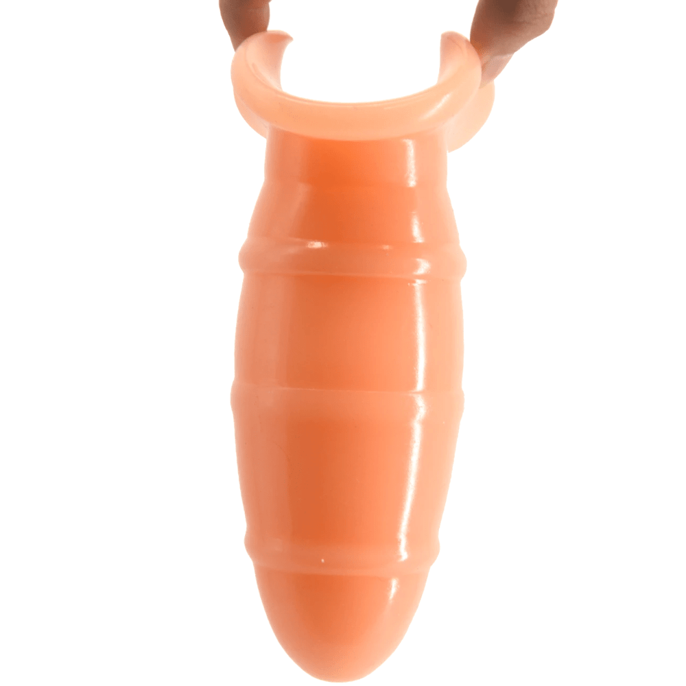 Football-Shaped Suction Cup Butt Plug 6.42 Inches Long