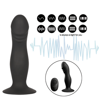 Long Curvy Cock Vibrating Butt Plug 5.91 Inches Long
