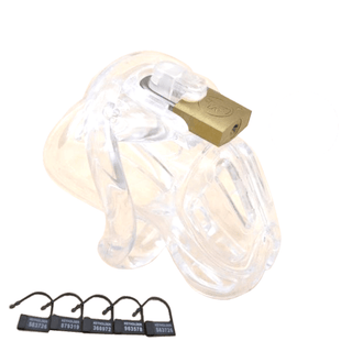Explore the realm of controlled pleasure with this unique prison-inspired chastity device in various colors and secure design.